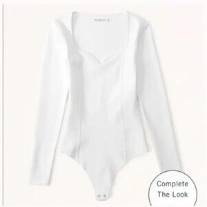 Abercrombie Long-Sleeve Sweetheart Sweater Bodysuit